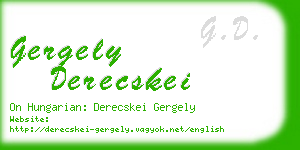 gergely derecskei business card